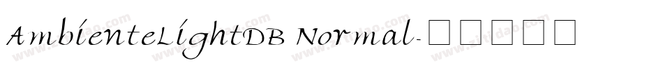 AmbienteLightDB Normal字体转换